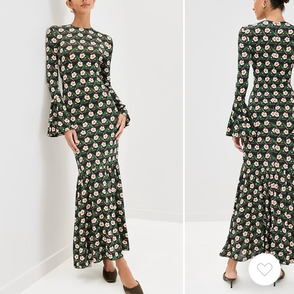 La DoubleJ | Alba floral print stretch jersey maxi dress | Sz L